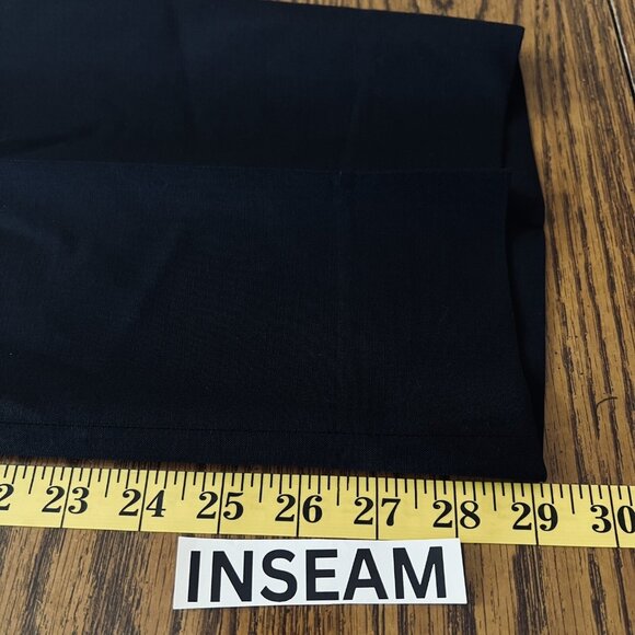 HUGO BOSS Women's Black Dress Pants Virgin Wool Straight Leg Stretch Size 42R - Picture 10 of 12